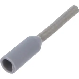 Ponteira isolada para fio 0.14mm² 6.0mm cinzento