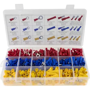Kit Conjunto de Terminais isolados + alicate de cravar [700 peças]