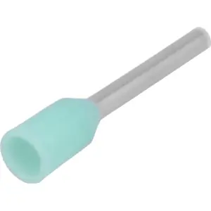 Ponteira isolada para fio 0.34mm² 8mm turquesa