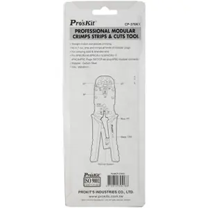 Alicate para cravar fichas 4P/6P/8P - RJ9/ RJ11 / RJ12 / RJ22/ RJ45 profissional