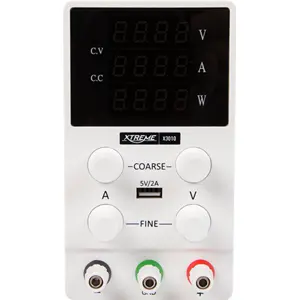 Fonte de alimentação digital simples para laboratório c/ USB - 0-30V / 0-10A 300W