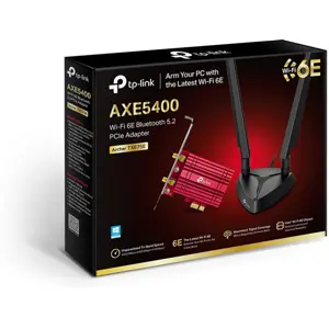Placa de Rede PCIe Wi-Fi 6E Tri-Band AXE5400 c/ Bluetooth 5.2