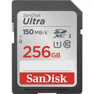 Cartão de memória SDXC 256GB C10 U1 (150MB/s)