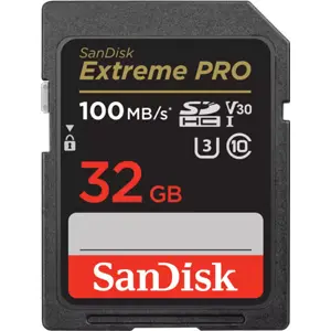 Cartão de memória SDHC 32GB C10 U3 V30 (100/90 MB/s)