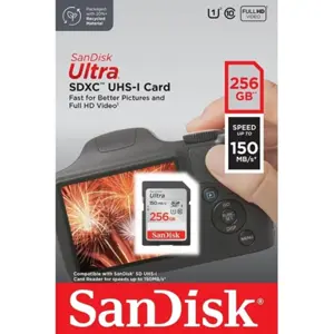 Cartão de memória SDXC 256GB C10 U1 (150MB/s)