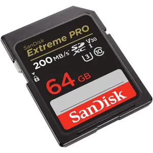 Tarjeta de memoria SDXC 64GB C10 U3 V30 (200/90 MB/s)