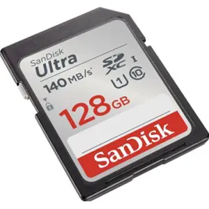 Cartão de memória SDXC 128GB C10 U1 (140MB/s)