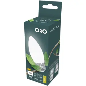 Lámpara LED E27 C37 230V 8W 3000K (blanco cálido) 900lm