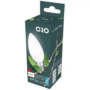 Lâmpada LED E14 C37 230V 3.5W 6500K (branco frio) 249lm