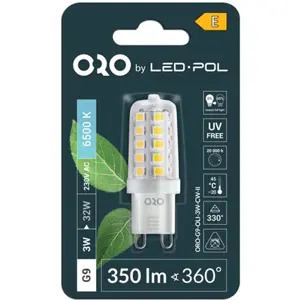 Lâmpada G9 LED 230V 3W 6500K (branco frio) 350lm