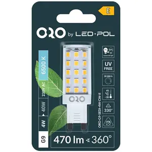 Lâmpada G9 LED 230V 4W 6500K 470lm
