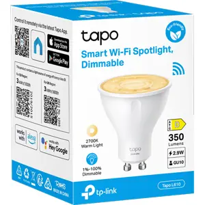 Lámpara LED inteligente WiFi GU10 Blanco cálido (2700K) 2.9W 350 lúmenes regulable
