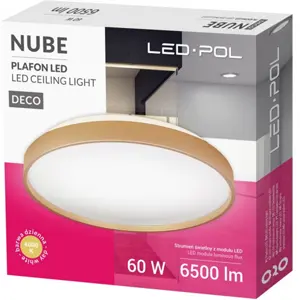 Plafon LED 230VAC 60W 6500Lm 4000K Ø485x74mm - Dourado