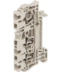 Borne de ligação Terra 2.5mm 1 via para calha DIN - bege