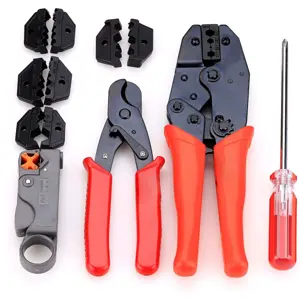 Conjunto de alicates de cravar conectores coaxiais HT-330K