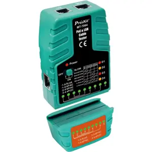 Probador de PoE, cables de red y cables telefónicos (RJ45/RJ12/RJ11) - versión avanzada