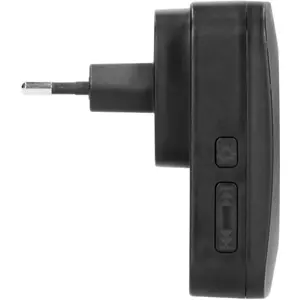Campainha sem fios com botão auto-alimentado (cinético) - alcance 50...200m - preto