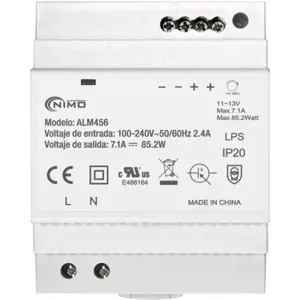 Fuente de alimentación para carril DIN 12VDC 7.1A 85.2W