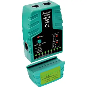 Testador de PoE, cabos de rede e cabos telefónicos (RJ45/RJ12/RJ11)
