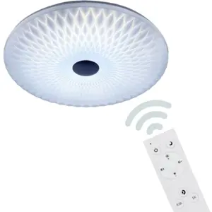 Plafon LED 230VAC 60W 3900lm CCT (3000-6500K) dimável c/ comando - Ø500x78mm