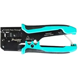 Alicate para cravar fichas RJ45 de tecnologia passante