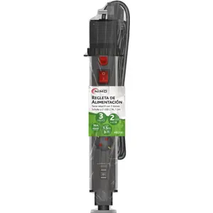 Bloco de tomadas de encastrar Pop-Up (Ø60mm) 3x Schuko + 2xUSB - cabo de 1.5m - Preto+Alumínio