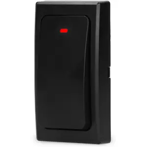 Campainha sem fios com botão auto-alimentado (cinético) - alcance 50...200m - preto