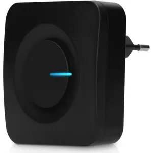 Campainha sem fios com botão auto-alimentado (cinético) - alcance 50...200m - preto