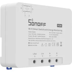 Interruptor Inteligente Wi-Fi de alta potência (25A) c/ medição de energia
