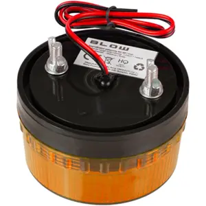 Sinalizador LED estroboscópico laranja 12VDC 140mA Ø72.8x63mm