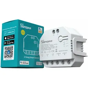 Interruptor Inteligente Wi-Fi de Relé Duplo c/ controlo de estores elétricos