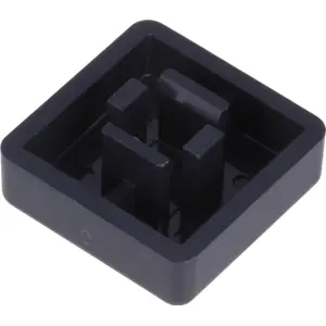 Capa protectora quadrada para botões miniatura - 12x12mm - preto - Ninigi