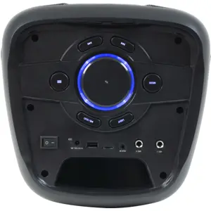 Coluna portátil Karaoke 100W c/ bluetooth FM/USB/microSD + comando