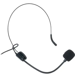 Microfone sem fios portátil UHF 24 canais c/ Receptor USB-A