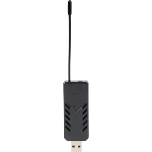 Microfone sem fios portátil UHF 24 canais c/ Receptor USB-A