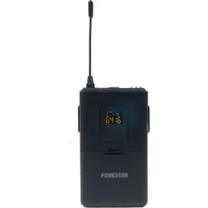 Microfone sem fios portátil UHF 24 canais c/ Receptor USB-A