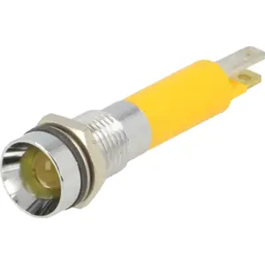 Indicador LED 24VDC  Ø8mm IP67 - amarelo