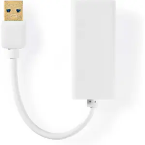 Adaptador USB 3.2 | USB-A macho - RJ45 fêmea | 1 Gbit | 0,2 m | Branco
