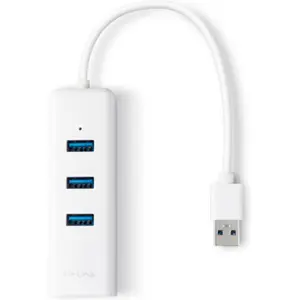 Adaptador USB 3.0 para RJ45 Gigabit Ethernet 10/100/1000 c/ HUB 3xUSB