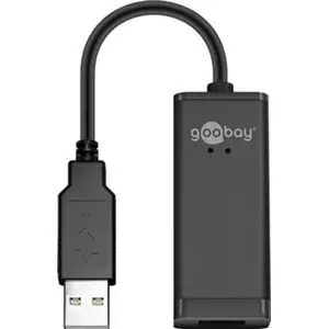 Adaptador rede ethernet USB 2.0 macho - RJ45 fêmea 10/100Mbps