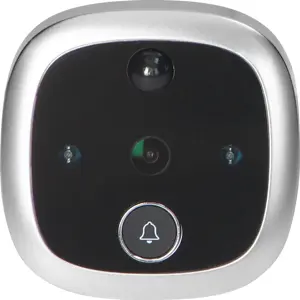 Videoporteiro WiFi (olho mágico) com display de 4.3'', gravação e campainha (compatível c/ Tuya)