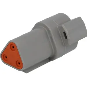 Ficha DT 3 pinos macho Size 16 (0.75..2mm²) cinza