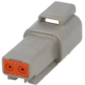 Ficha DT 2 pinos macho Size 16 (0.75..2mm²) gris