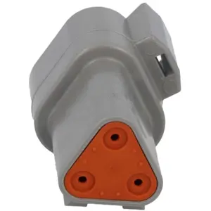 Ficha DT 3 pinos macho Size 16 (0.75..2mm²) cinza