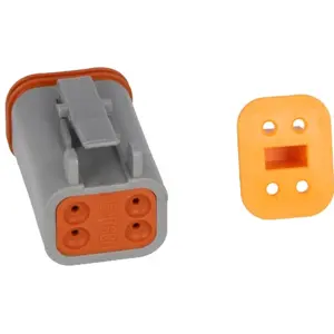 Ficha DT 4 pinos fêmea Size 16 (0.75..2mm²) cinza