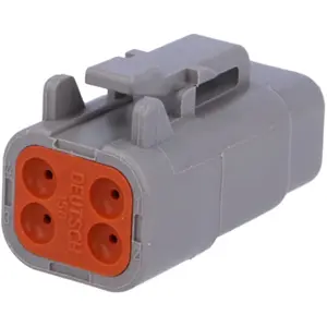 Ficha DTM 4 pinos fêmea Size 20 (0.5..1.5mm²) cinza