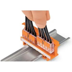 Suporte DIN para ligadores rápidos WAGO