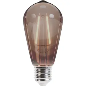 Lâmpada LED tipo filamento E27 ST64 230V 4W 2000K (branco quente) 400lm - Vidro Fumado