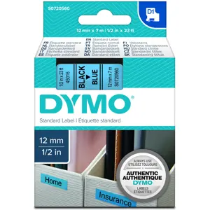 Fita de etiquetar D1 45016 [Preto sobre Azul] - 12mm x 7m