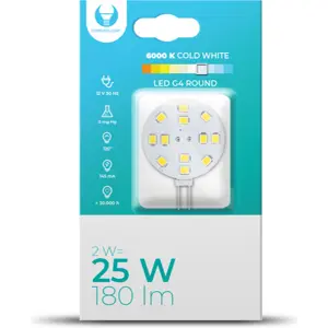 Lâmpada G4 LED lateral 12V 2W 6000K 180lm